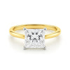 2 Carat Princess Lab Grown IGI G/VS1 Diamond Solitaire Ring in 10K Yellow Gold