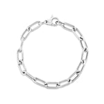 Sterling Silver Wide Paperclip Chain Bracelet (6.50 mm), view 2