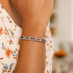 Sterling Silver Wide Paperclip Chain Bracelet (6.50 mm), view 9