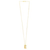 14K Yellow Gold Helium Initial E Pendant