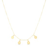 14k Yellow Gold Love Necklace with Circle Drops