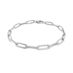 14K White Gold Bold Paperclip Chain Bracelet (4.20 mm), view 3