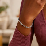 14K White Gold Bold Paperclip Chain Bracelet (4.20 mm), view 7
