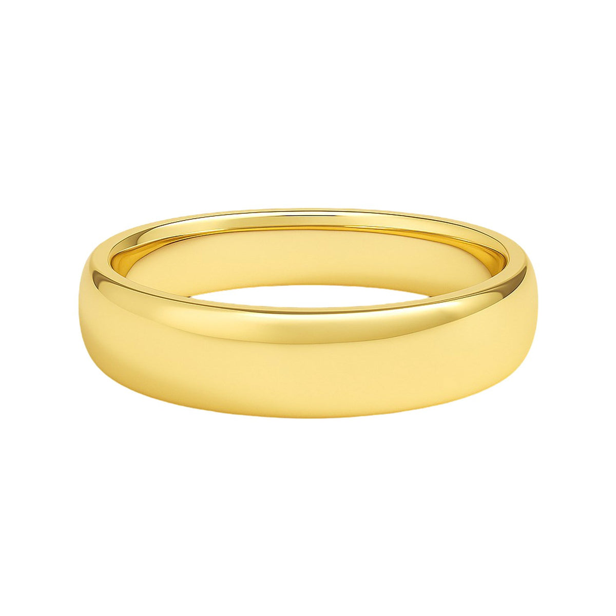 14K Yellow Gold Comfort Fit Wedding Band (5.00 mm), view 2