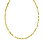14K Yellow Gold Charm Lock Rolo Chain Necklace (5.10 mm), view 2