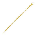 14K Yellow Gold Charm Lock Rolo Chain Necklace (5.10 mm), view 3