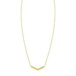 14K Yellow Gold Chevron Necklace