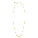 14K Yellow Gold Chevron Necklace, view 2