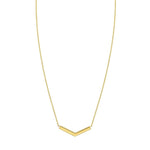 14K Yellow Gold Chevron Necklace, view 3