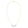 14K Yellow Gold Blue And White Topaz Dancing Drop Necklace