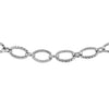 Textured Oval Link Bracelet in 14K White Gold (8.60 mm), view 2