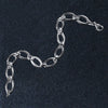 Textured Oval Link Bracelet in 14K White Gold (8.60 mm), view 4
