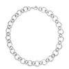 Sterling Silver Rhodium Plated Round Link Bracelet, view 2