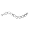 Sterling Silver Rhodium Plated Round Link Bracelet, view 3