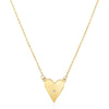 14k Yellow Gold High Polish Elongated Heart Necklace