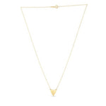 14K Yellow Gold High Polish Elongated Heart Necklace, view 2