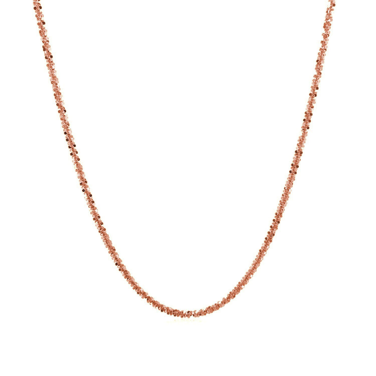 1.50 mm 14K Rose Gold Sparkle Chain, view 2