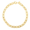Oval Domed Paperclip Bracelet in 14K Yellow Gold, view 2