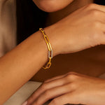 14K Yellow Gold Paperclip Chain Bracelet with Diamond Link (6.00 mm), view 2