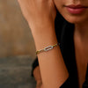 14K Yellow Gold Paperclip Chain Bracelet with Diamond Link (6.00 mm), view 3
