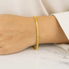 14K Yellow Gold Solid Diamond Cut Round Franco Bracelet (2.70 mm), view 2