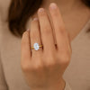 3 Carat Oval Lab Grown IGI G/VS1 Diamond Solitaire Ring in 10K Yellow Gold