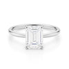 2 Carat Emerald Lab Grown IGI G/VS1 Diamond Solitaire Ring in 14K White Gold