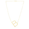 14K Yellow Gold Yours Truly Large Initial B Necklace