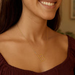 14K Yellow Gold Yours Truly Large Initial B Necklace, view 3