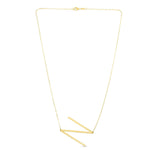 14K Yellow Gold Yours Truly Large Initial N Necklace, view 2