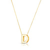 14K Yellow Gold Yours Truly Block Letter Initial D Necklace