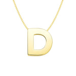 14K Yellow Gold Yours Truly Block Letter Initial D Necklace, view 2