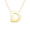 14K Yellow Gold Yours Truly Block Letter Initial D Necklace