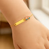 14K Yellow Gold Rainbow Childrens Bracelet (1.00 mm), view 3