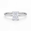 1 Carat Radiant Lab Grown IGI G/VS1 Diamond Solitaire Ring in 14K White Gold
