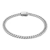 14K White Gold Classic Miami Cuban Solid Bracelet (5.00 mm), view 2