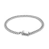 14K White Gold Classic Miami Cuban Solid Bracelet (5.00 mm), view 3