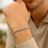 14K White Gold Classic Miami Cuban Solid Bracelet (5.00 mm), view 4