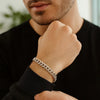14K White Gold Classic Miami Cuban Solid Bracelet (5.00 mm), view 5