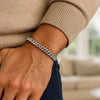 14K White Gold Classic Miami Cuban Solid Bracelet (5.00 mm), view 7