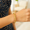 14K Yellow Gold 7 1/2 inch Paperclip Chain Bracelet (4.20 mm), view 3