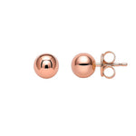 14K Rose Gold Ball Style Stud Earrings (3.00 mm), view 2