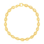 14K Yellow Gold High Polish Mariner Link Bracelet (5.40 mm), view 2