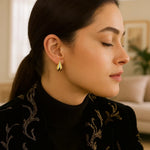 14K Yellow Gold Small Raindrop Studs Earrings (19.50x9.80 mm), view 2