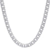 Sterling Silver Rhodium Plated Flat Miami Cuban Chain (9.30 mm), view 2