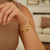 14K Yellow Gold Faceted Octagonal Link Chain Bracelet (8.10 mm), view 4