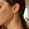 Classic Hoop Earrings in 14K Rose Gold (2x55 mm)