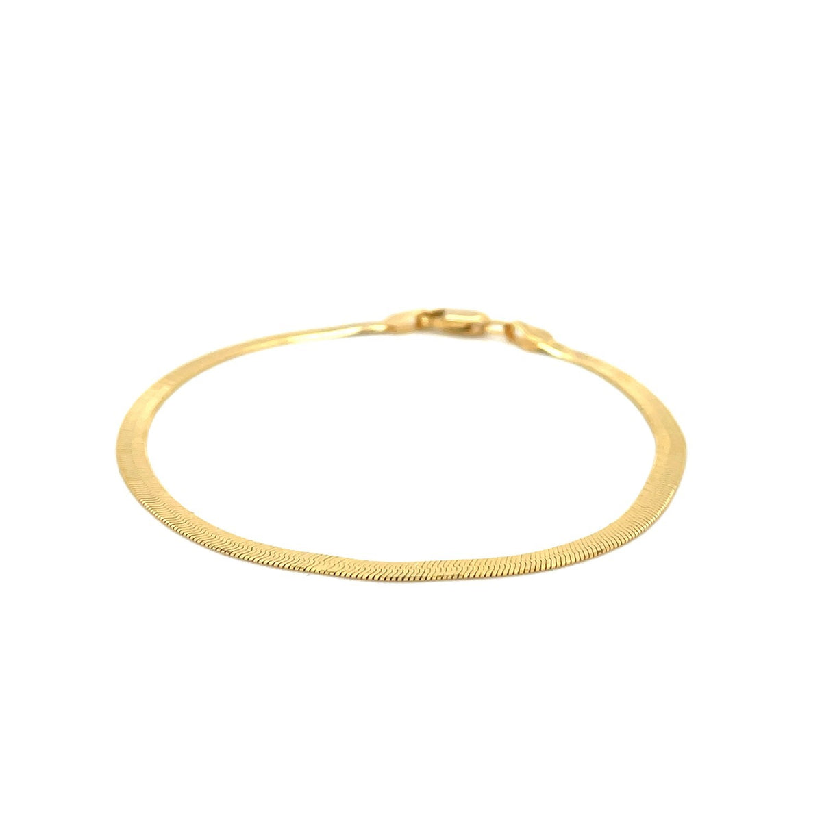 Imperial Herringbone Bracelet in 10K Yellow Gold (2.80 mm), view 2