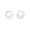 Sterling Silver Large Graduated Hoop Earrings