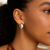 Sterling Silver Large Graduated Hoop Earrings, view 2